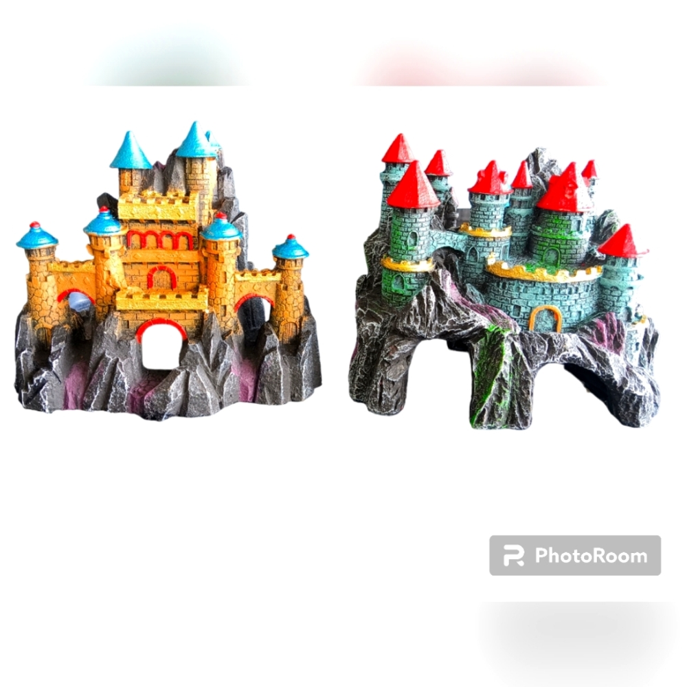 Aquarium ornaments - set of 2 castles 🏰